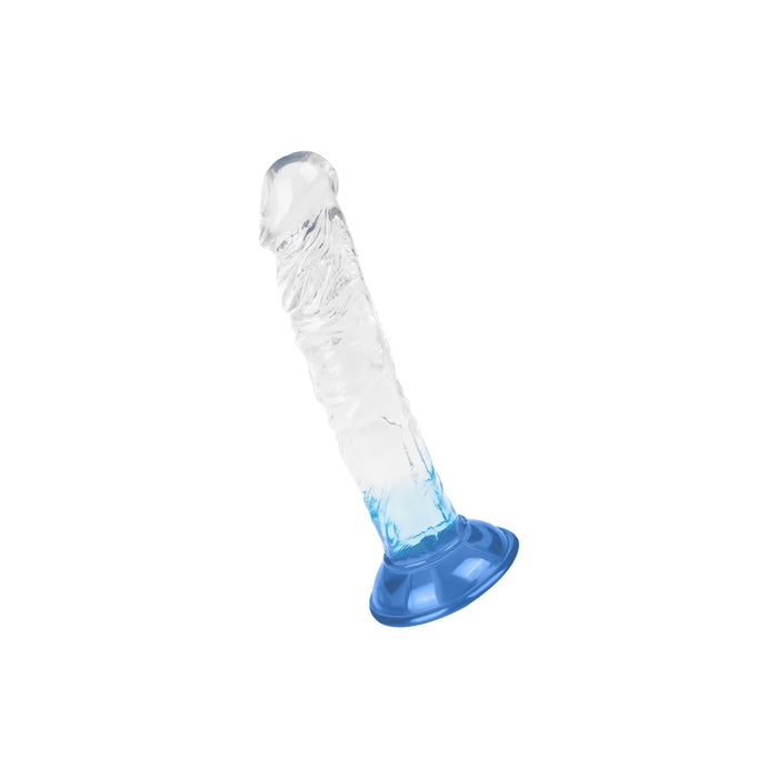 Natūralus silikoninis dildo su stipria prisiurbimo baze, 22 cm, minkštas ir lankstus