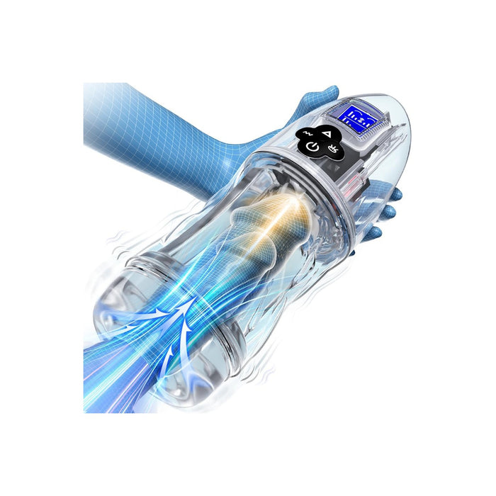 Electric masturbator for men with 7 suction and 10 vibration modes