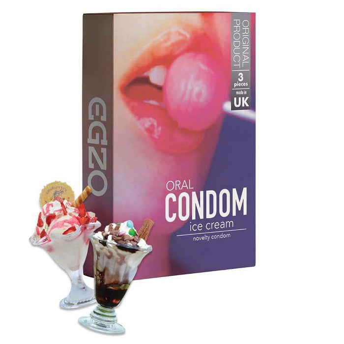 EGZO Oral Condom Ice Cream prezervatyvai 3 vnt.