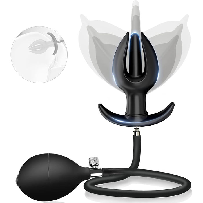 Inspiring inflatable anal plug - silicone buttplug for games