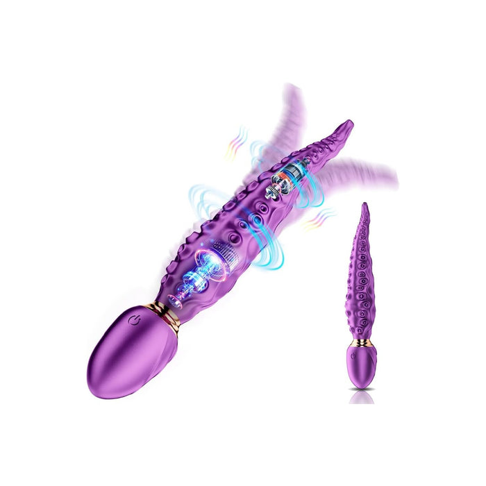 Realistic 21.8 cm long tentacle G-spot vibrator with 9 modes