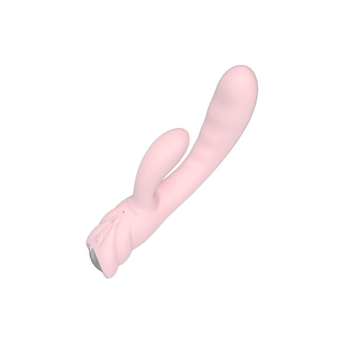 Pink G-spot vibrator with soft silicone and heating function