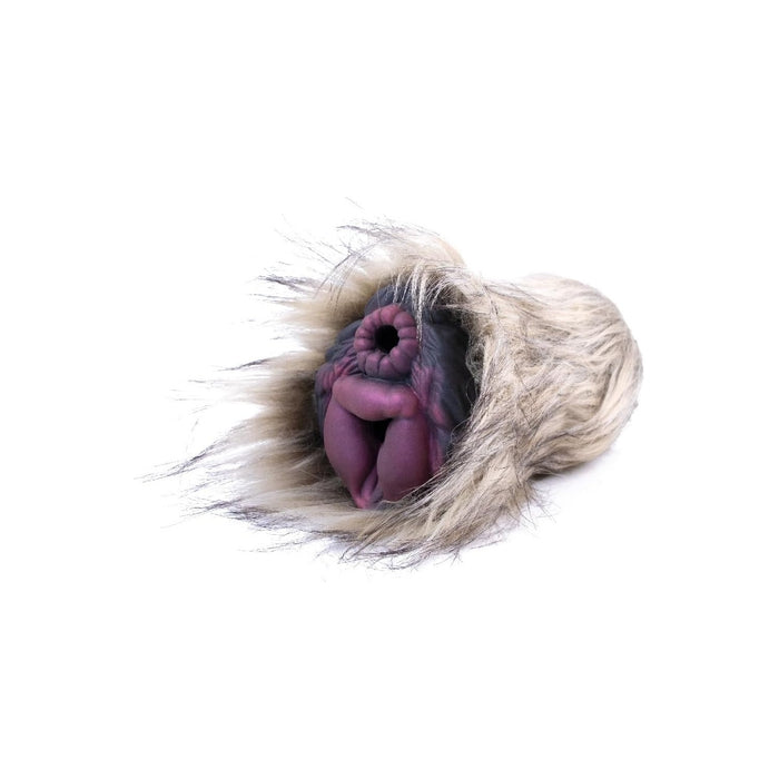 2-in-1 Realistinis Pliušinis Marsupialas su 3D Silikono Kanalais Vyrams