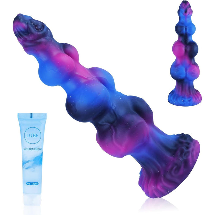 22,5 cm didelis realistiškas silikoninis monstras dildo su storu G taško stimuliatoriumi