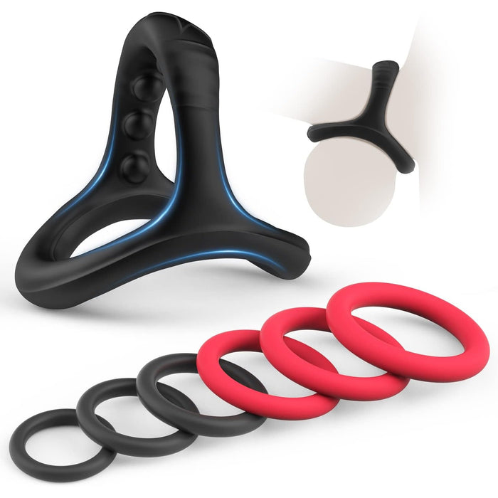 7-piece silicone ring set - comfort and pleasure for couples