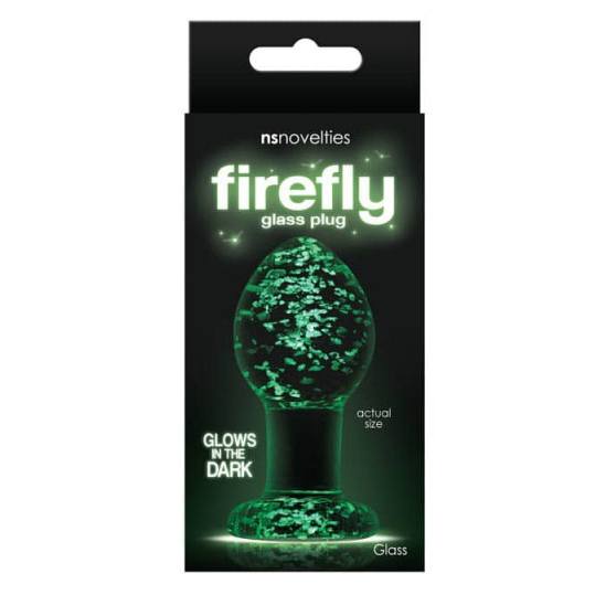 Firefly M tamsoje švytintis stiklinis analinis kaištis