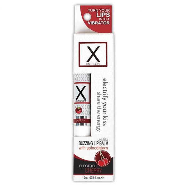 X OnTheLips stimuliuojantis vyšninis lūpų balzamas su afrodiziakais
