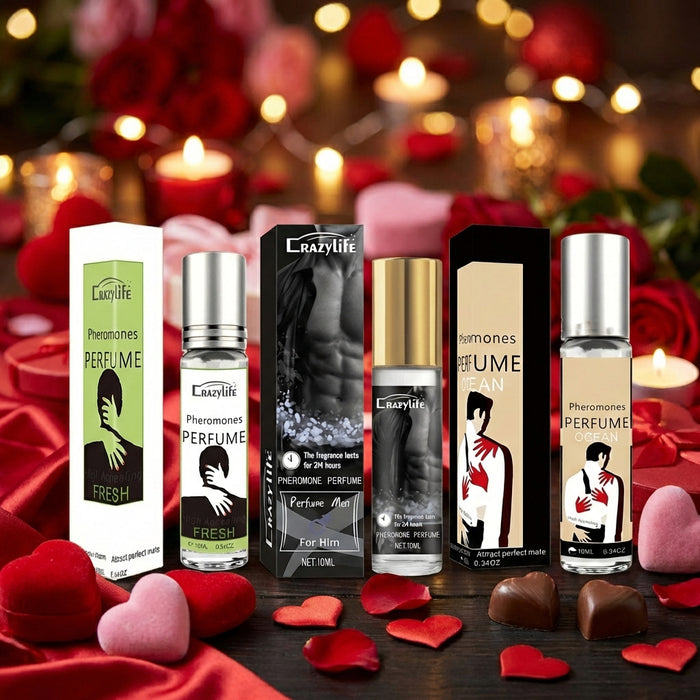 Crazylife feromoninių kvepalų rinkinys jam – For Him, Fresh & Ocean (3 × 10 ml)