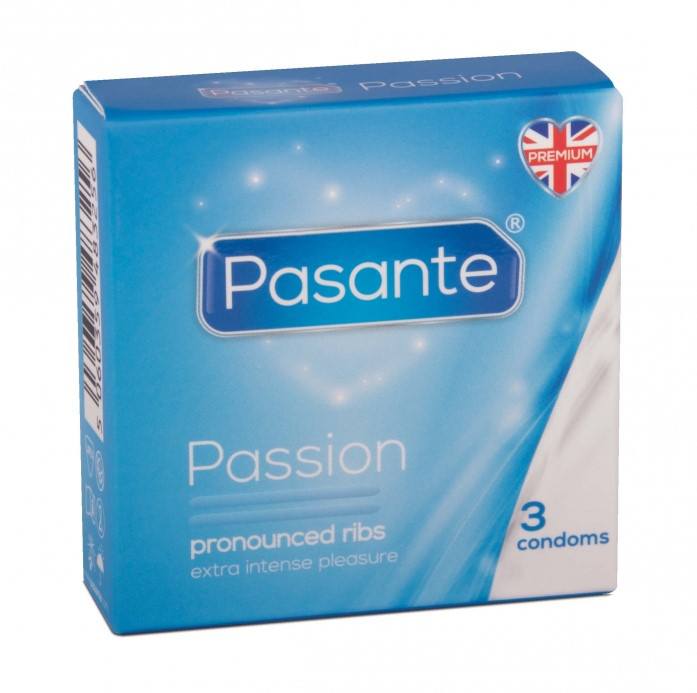 Pasante Passion stimuliuojantys prezervatyvai 3 vnt.