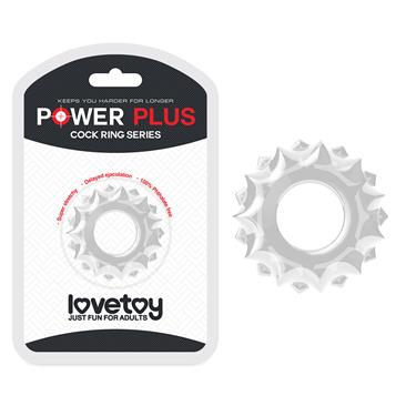 LOVETOY Power Plus Clear - stretchy penis ring, transparent