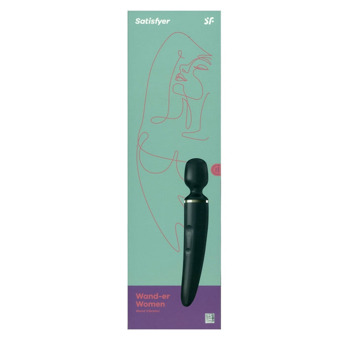 Satisfyer Wand-er Woman Black vibruojantis masažuoklis