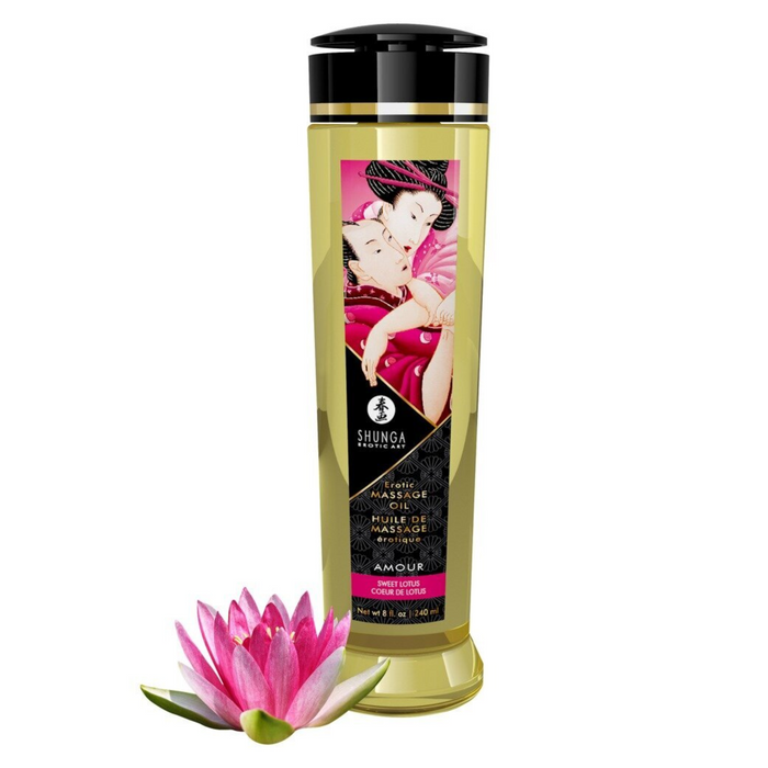 Shunga Sweet Lotus masažinis aliejus 240 ml