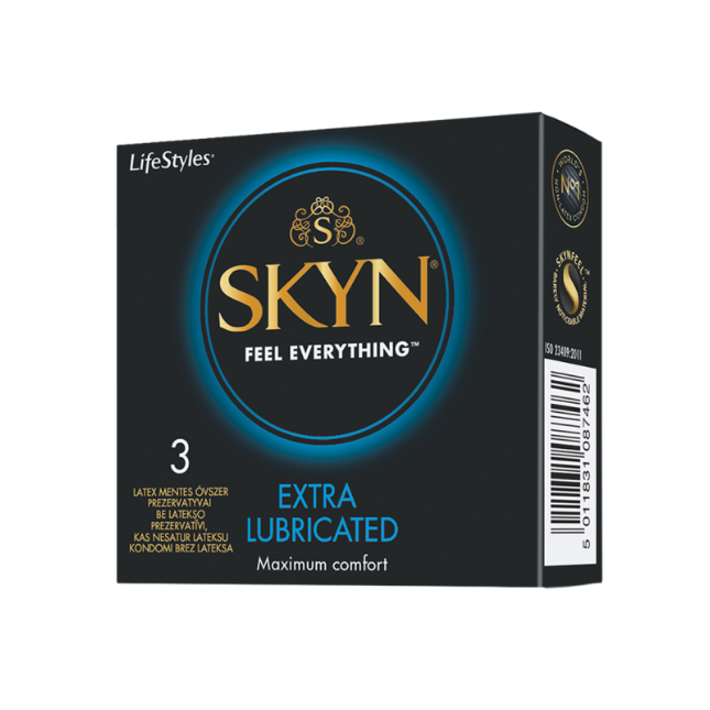 SKYN Extra Lube prezervatyvai be latekso