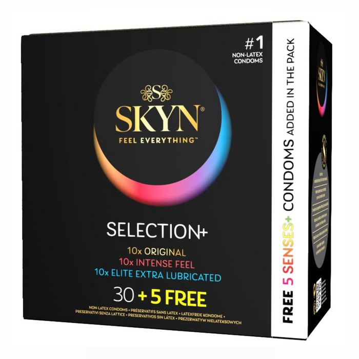 SKYN Selection+ prezervatyvai be latekso 35 vnt.