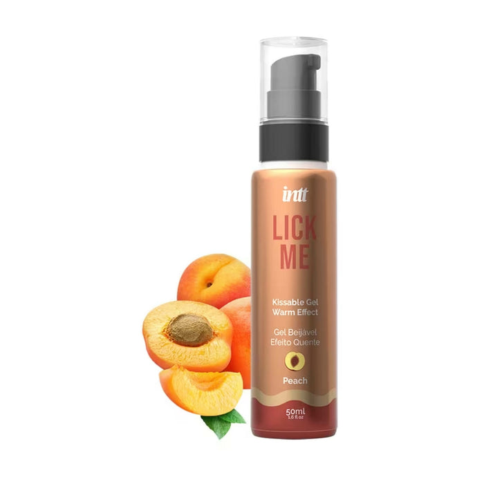 INTT Lick Me Peach – valgomasis lubrikantas su šildančiu efektu, 50 ml