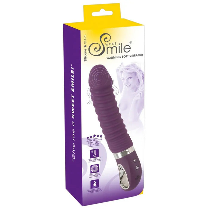Sweet Smile – Warming silicone vibrator with grooves