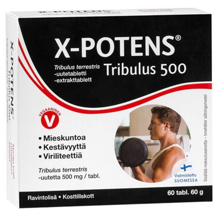 X-Potens Tribulus – a natural complex for testosterone, stamina and libido support, 60 capsules.