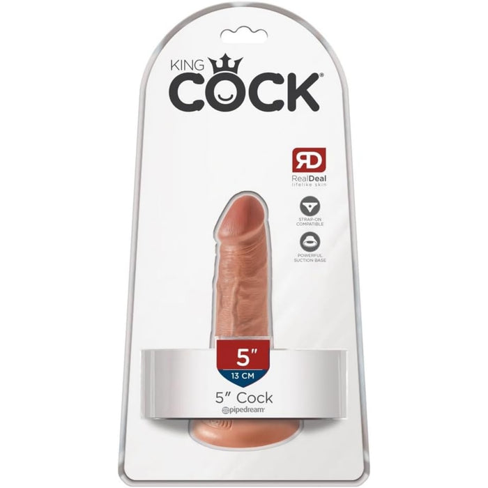 King Cock - realistinis dildo su siurbtuku, 14,2 cm