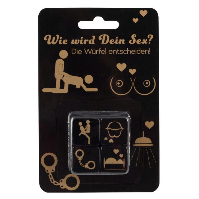 Sex game dice for couples (4 pcs.) - fun erotic game in bed Dice Set