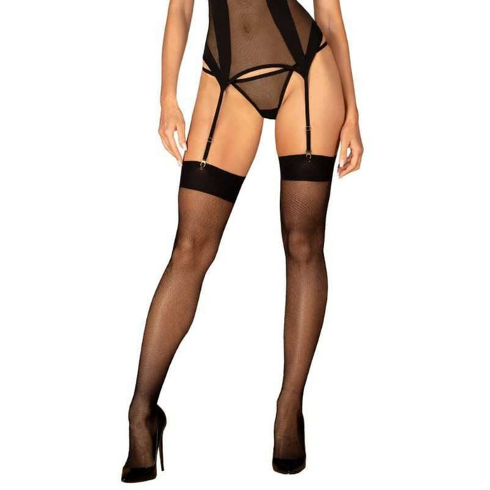 Obsessive elegant clip-on socks, black