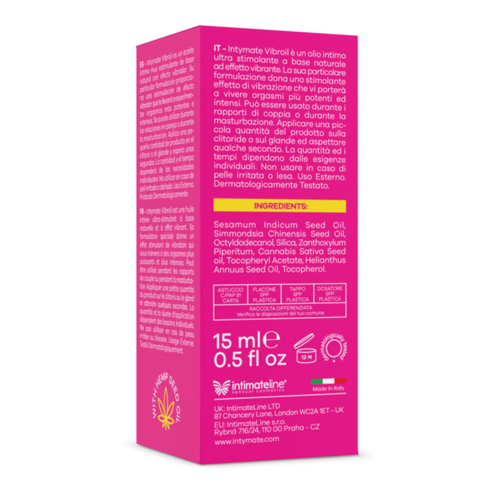 INTIMATELINE INTYMATE – vibruojantis intymus aliejus Vibroil, 15 ml