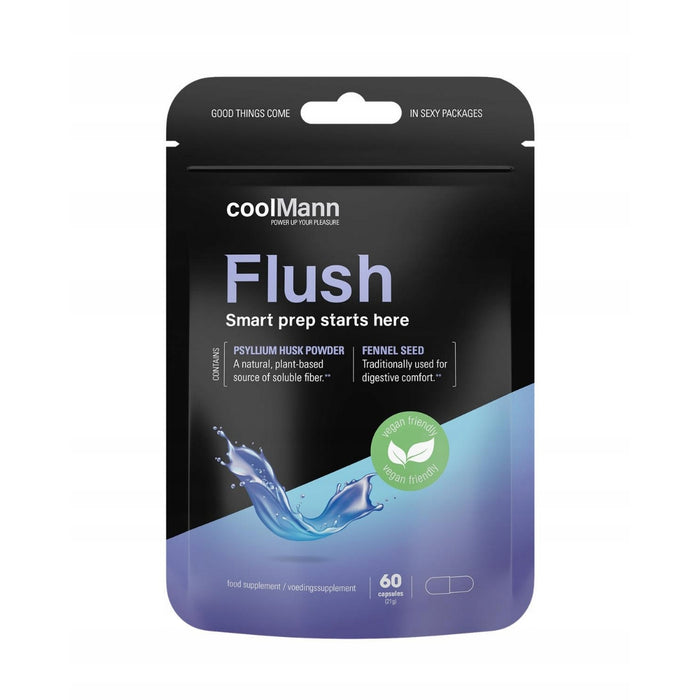 CoolMann FLUSH – plant-based dietary supplement with fiber, 60 capsules
