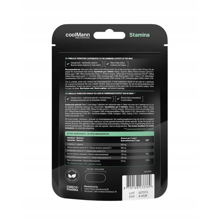 CoolMann STAMINA – herbal food supplement, 60 tablets