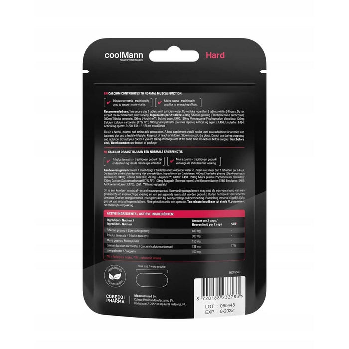 CoolMann HARD – herbal dietary supplement for men, 60 tablets.