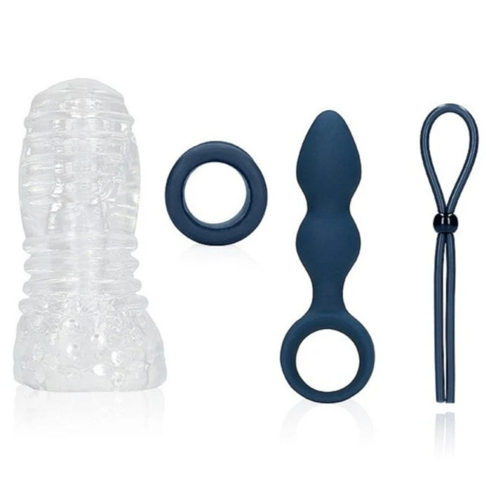 Loveline (S)explore Set - sex toy set for men, blue