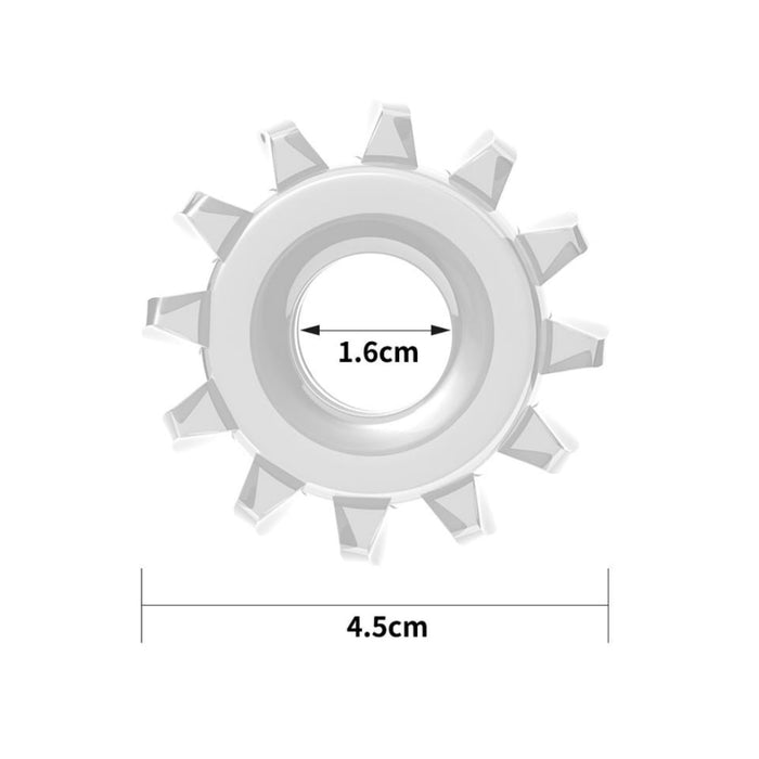 Lovetoy Power Plus penio žiedas – 1.6 cm, skaidrus
