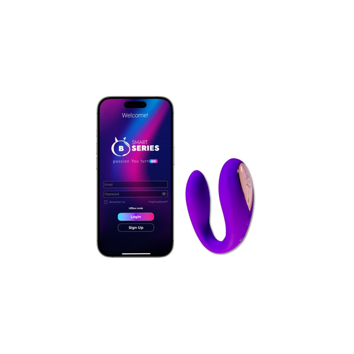 Double Fun app-controlled massager – USB, silicone