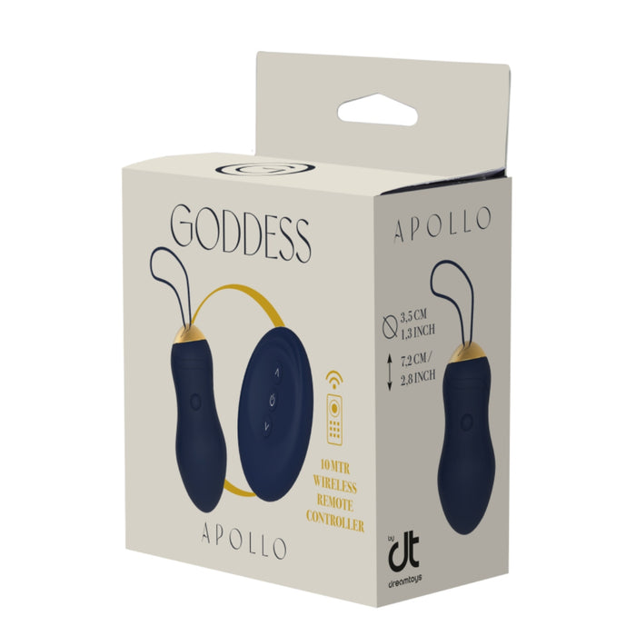 Dreamtoys Apollo vibruojantis vaginalinis kiaušinėlis – su pulteliu, silikoninis, mėlynas