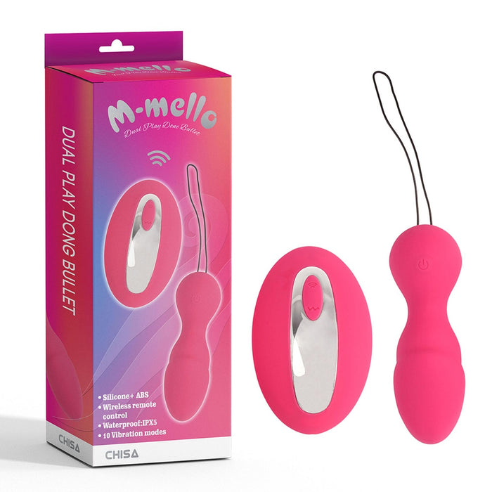 Dual Play Dong Bullet dvigubas vibratorius su pulteliu – silikoninis, USB