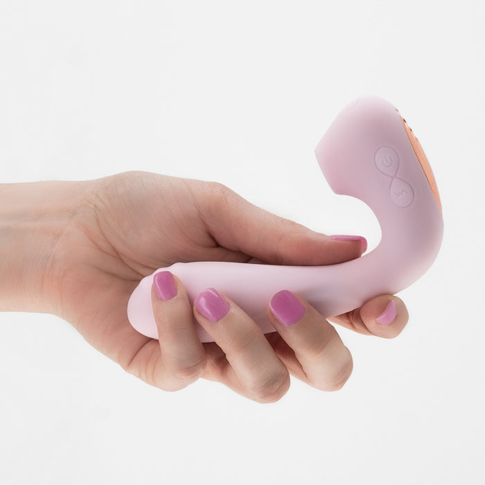 Crushious Pookie Stimulator with Remote Control - Vacuum and Vibrating, Silicone, Pink