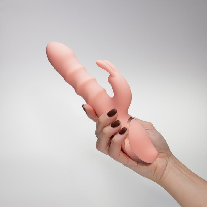 Crushious Ringlord Rabbit vibratorius – silikoninis, su žiedais, USB