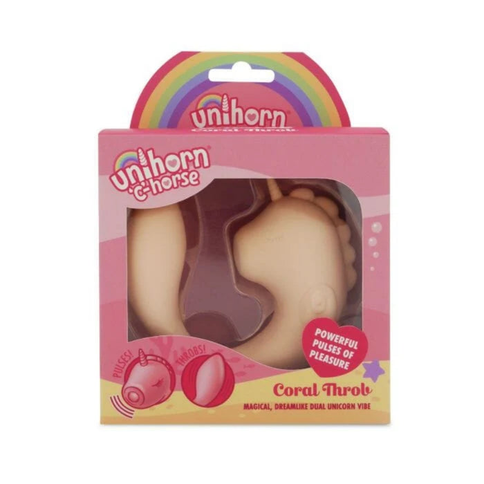 Unihorn C Horse Coral Throb Vibrator - Clitoral + G-spot, Silicone, USB