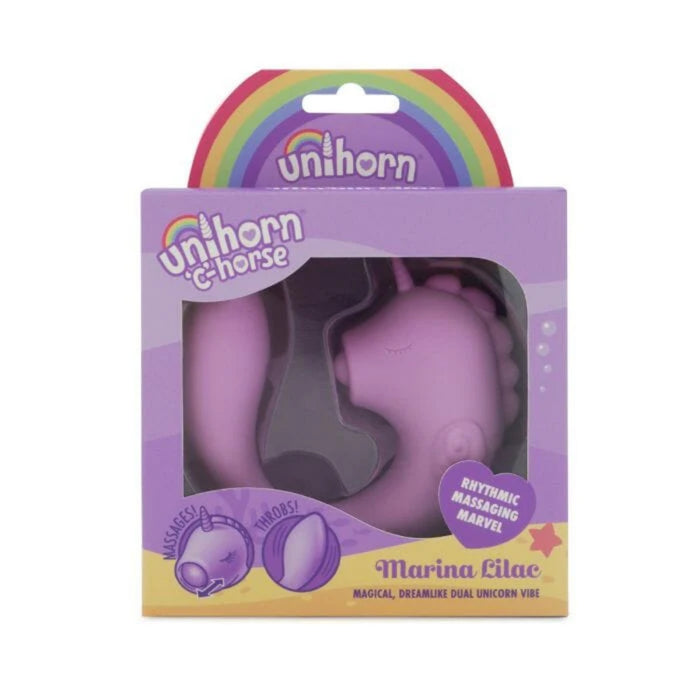 Unihorn C Horse Marina Lilac vibratorius – klitorinis + G taško, silikoninis, USB