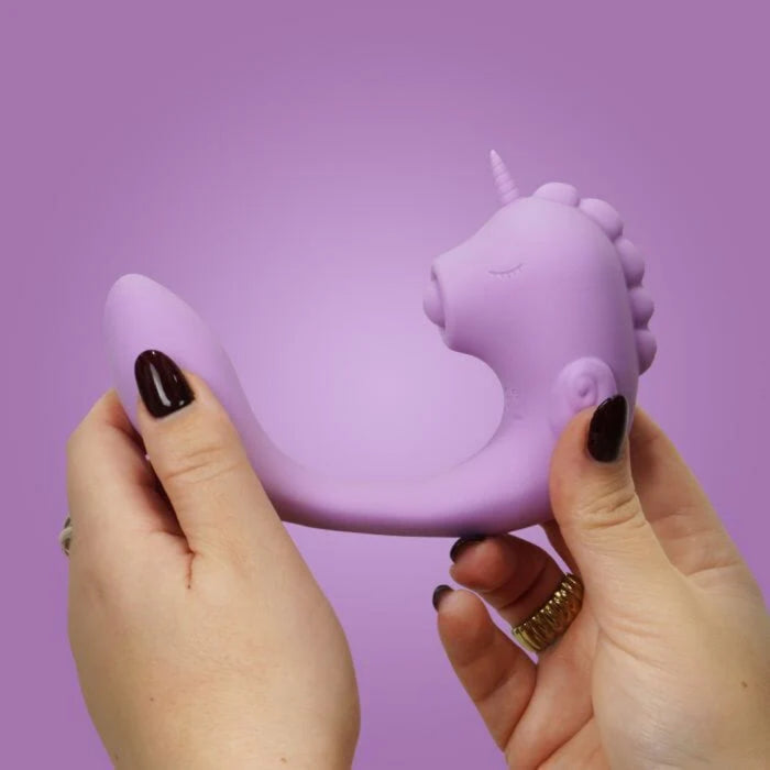 Unihorn C Horse Marina Lilac vibratorius – klitorinis + G taško, silikoninis, USB