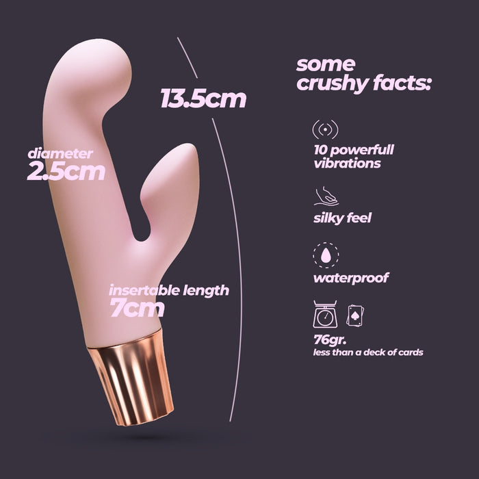 Crushious Mellow Cony mini vibratorius – nešiojamas, silikonas