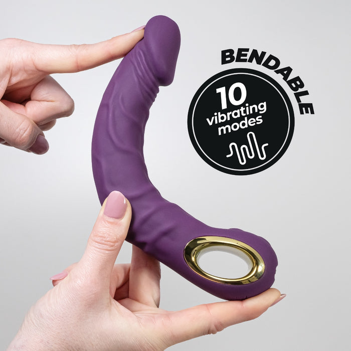 Crushious Magnus Bend flexible vibrator - silicone, 22.5 cm