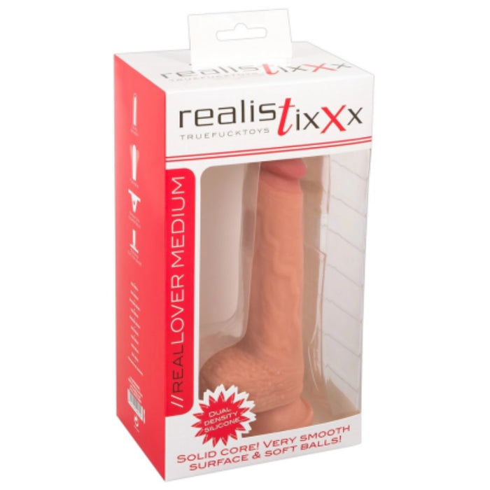 Realistixxx Real Lover Medium – dildo, silicone, with suction cup, 21.7 cm