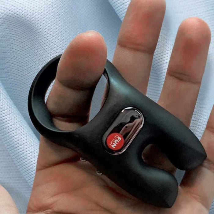 Fun Factory NOS - vibrating penis ring, black