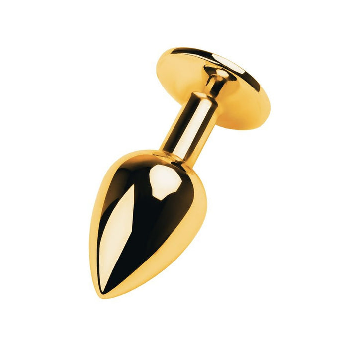 Gold Anal Plug – analinis kaištis su kristalu, raudonas