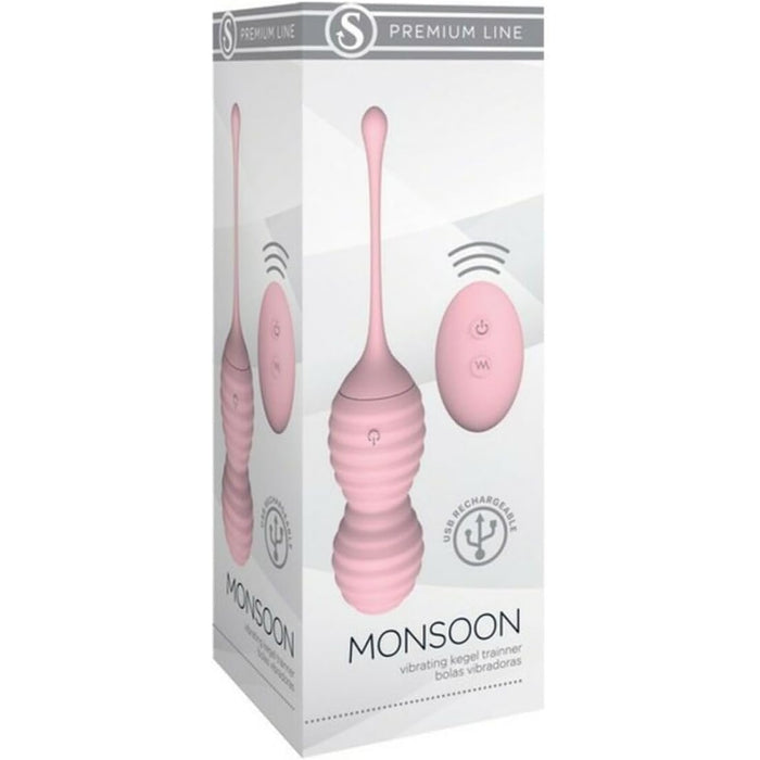 Pleasures Monsoon Soft Pink – Kegel Balls, Silicone, Vibrating, 100g