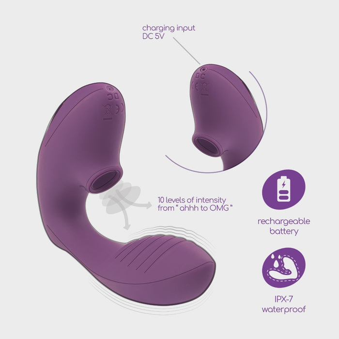 CRUSHIOUS Moanstar – Rechargeable Double Stimulator + Lubricant