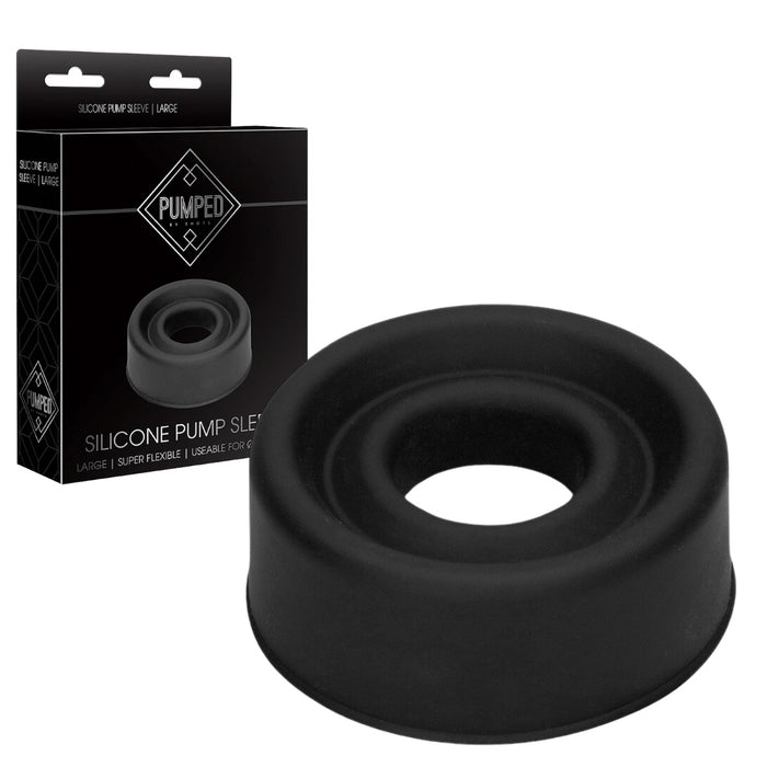 Pumped Silicone Pump Sleeve Large – silikoninė vakuuminės pompos tarpinė (juoda)