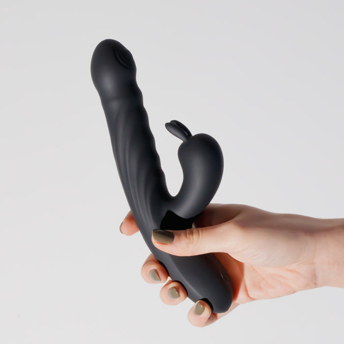 CRUSHIOUS Lapin – thrusting rabbit vibratorius, juodas