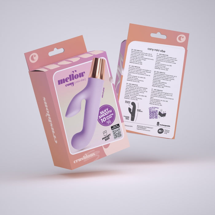 Crushious Mellow Cony – mini vibratorius zuikutis, violetinis