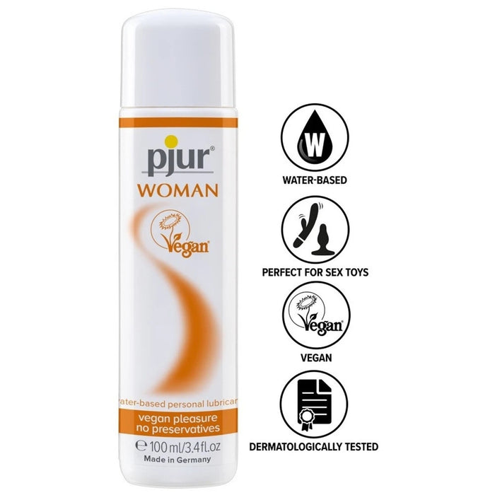 Pjur Woman Vegan – vandens pagrindo lubrikantas moterims, 100 ml