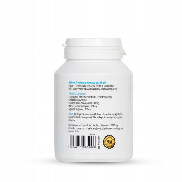 MyLove Ero Strong Potency – maisto papildas vyrams, 60 kapsulių
